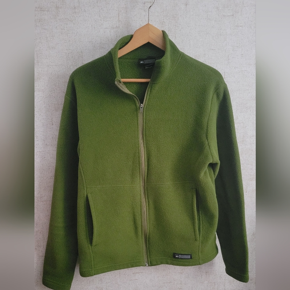 REI Olive Fleece Jacket